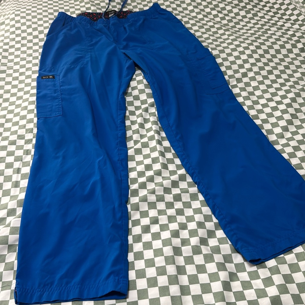 Koi Basics Royal Blue scrub pants, size large